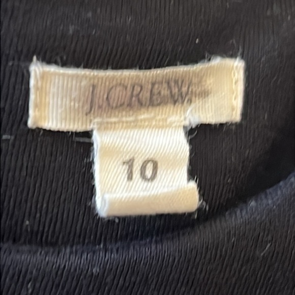 J. Crew Sheath Dress Ruffle Sleeveless Career Party Rayon Black Size 10 - Picture 6 of 7